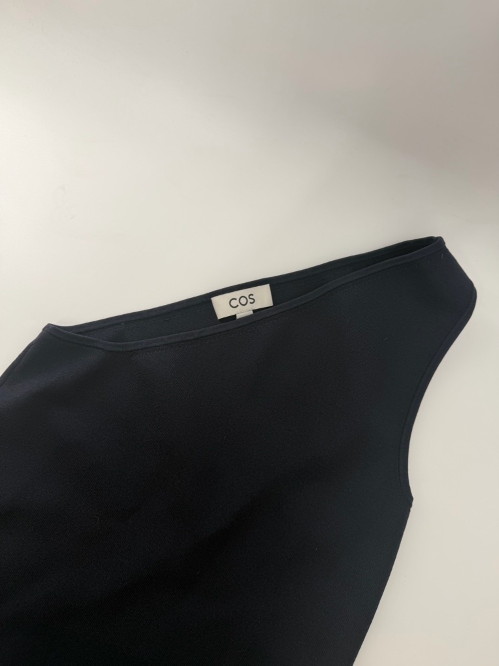 Cos Black One Shoulder Asymmetric Tank Top